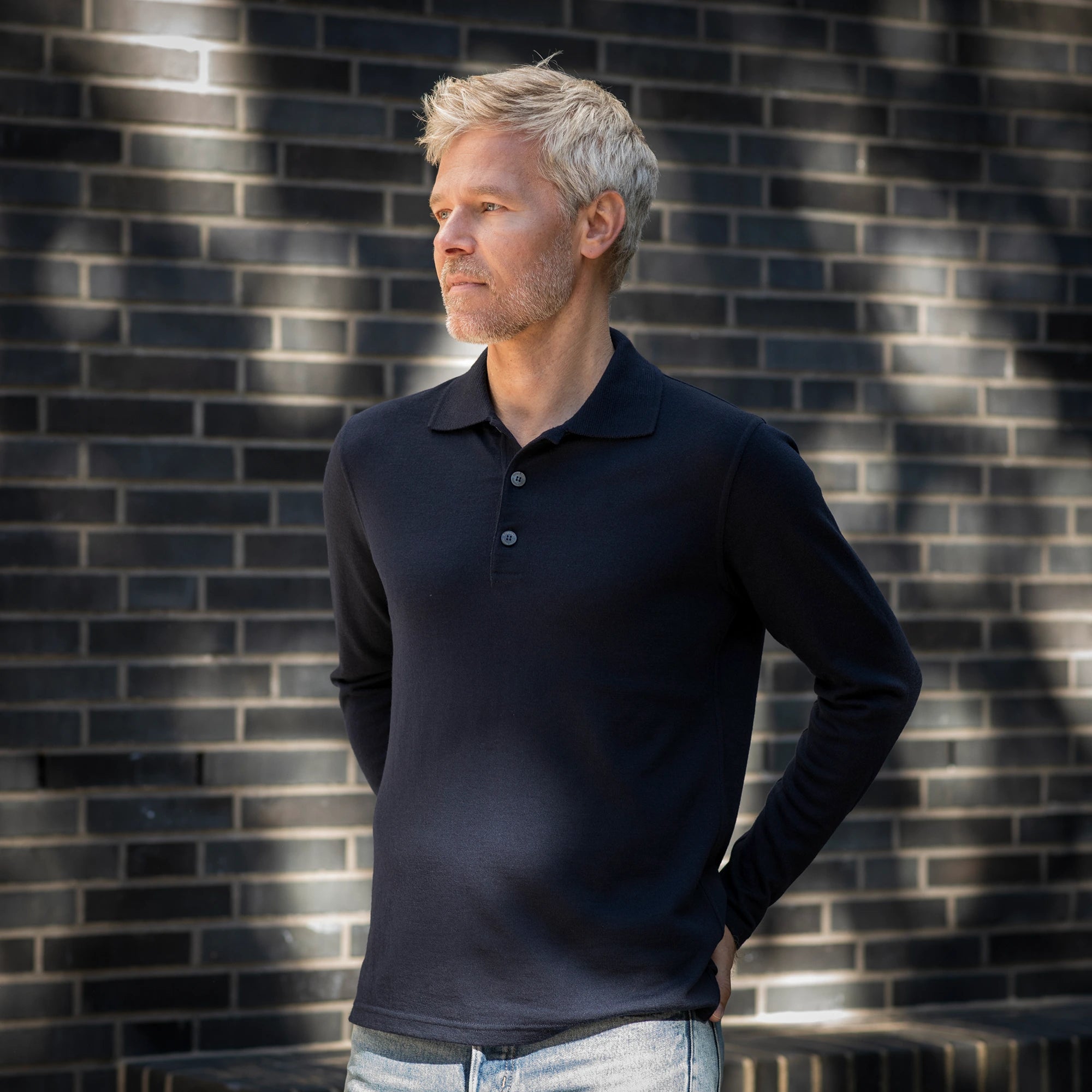 Poloshirt Langarm